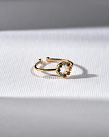 16K Plated Colored Circle Ring