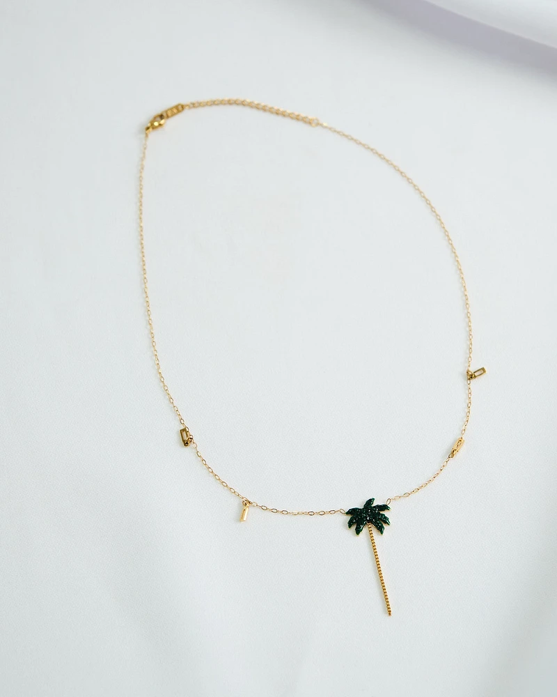 14K Plated Dancing Palmita Necklace