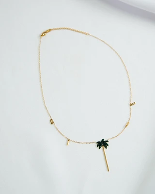 14K Plated Dancing Palmita Necklace