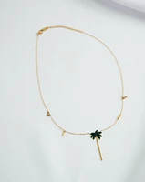 14K Plated Dancing Palmita Necklace