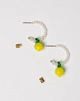 16K Plated Lemon Hoops