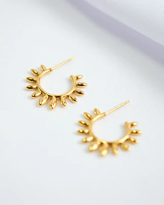 18K Plated Burst Earrings
