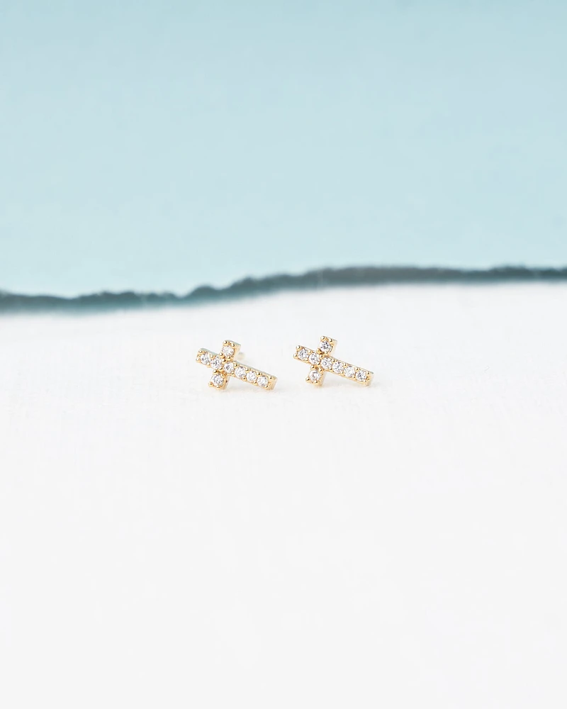 La Cruz Stud Earrings