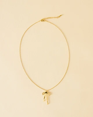 16K Plated Gold Bow Necklace