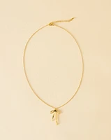 16K Plated Gold Bow Necklace