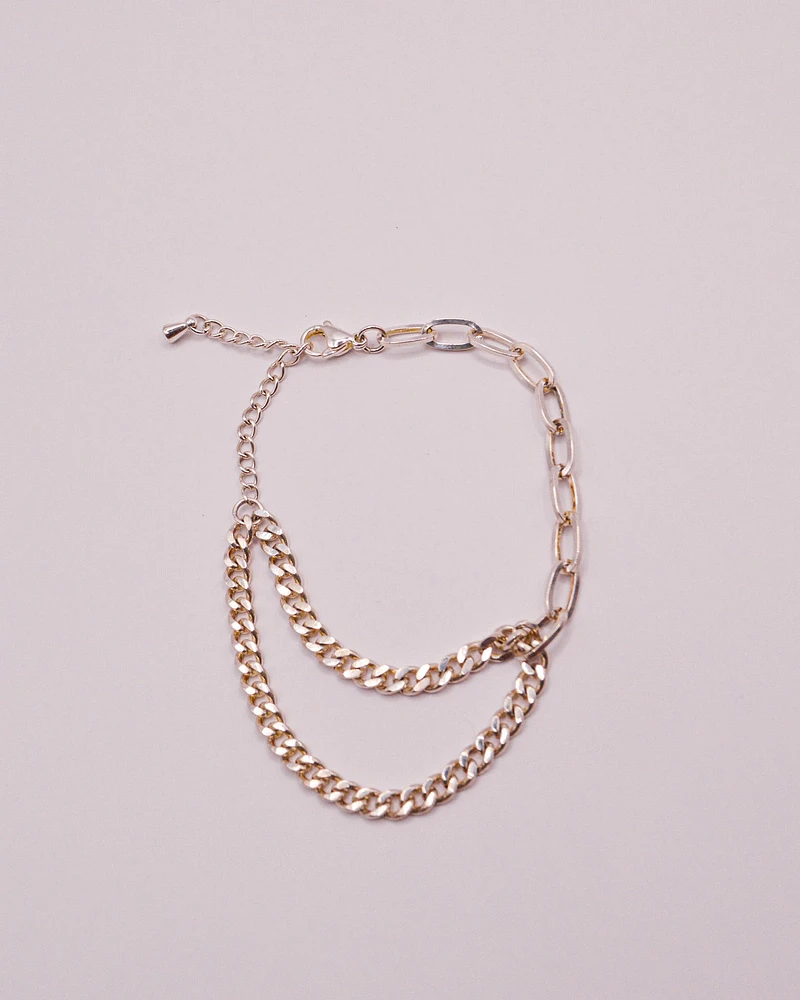 Silver Chains Bracelet