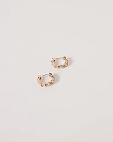 16K Plated Mini Rose Hoops