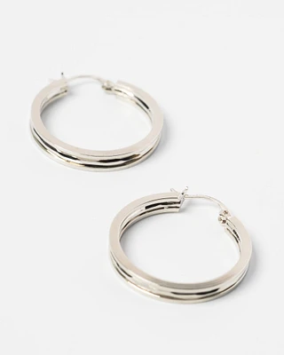 16K Plated Elliott Hoops