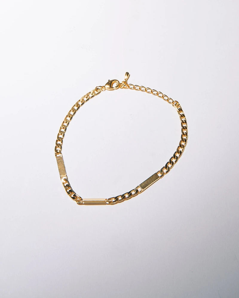 14K Plated Pattern Bracelet