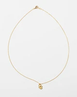 14K Plated Cleo Hamsa Necklace