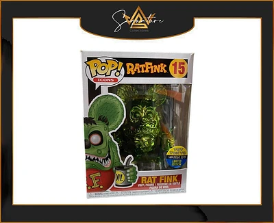 Damaged Box - Rat Fink Green Chrome #15 SDCC 2019