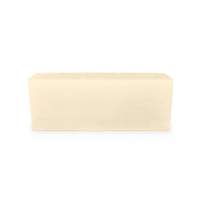 White 4 Wick Rectangle Candle