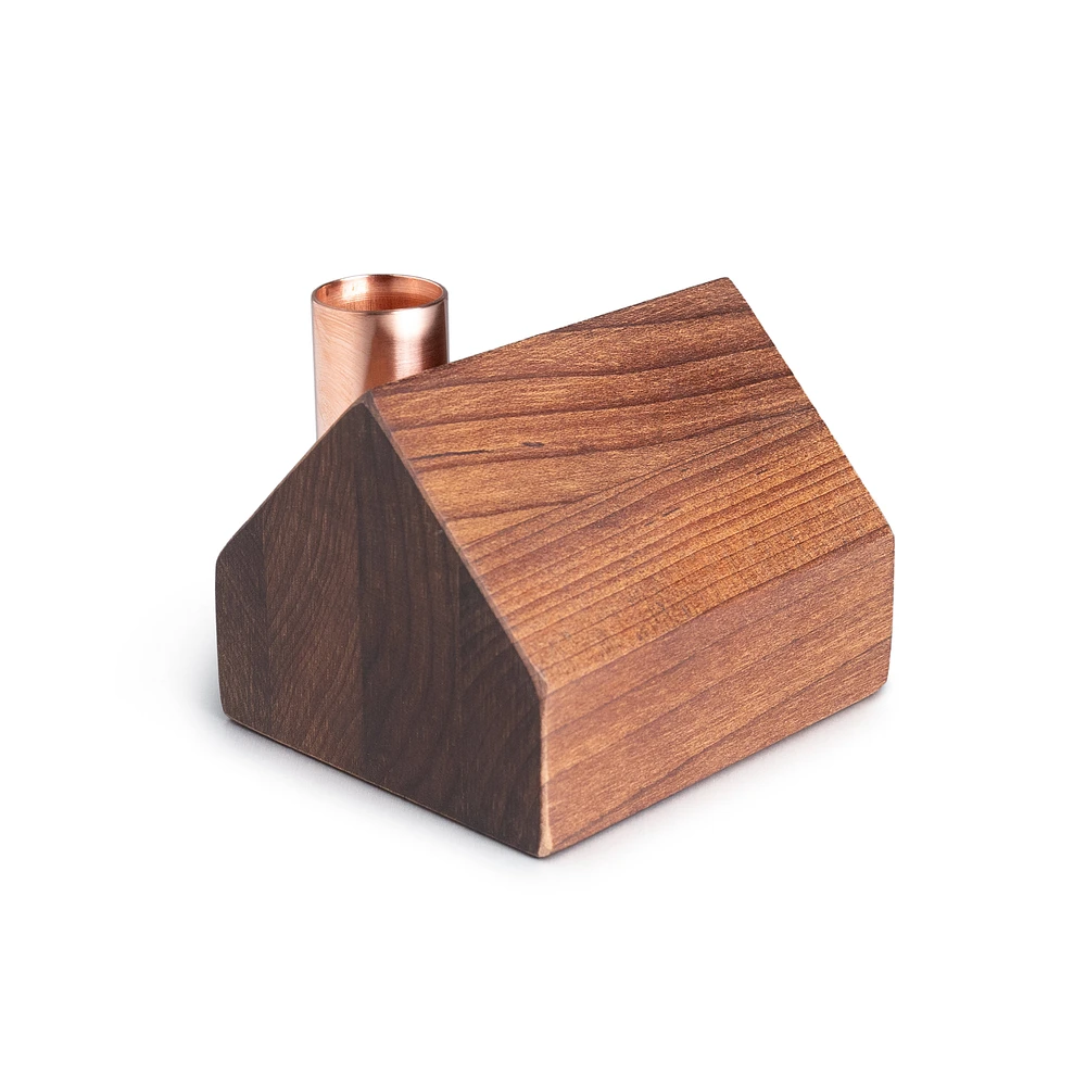 Wooden Farmhouse Candlestick Holder