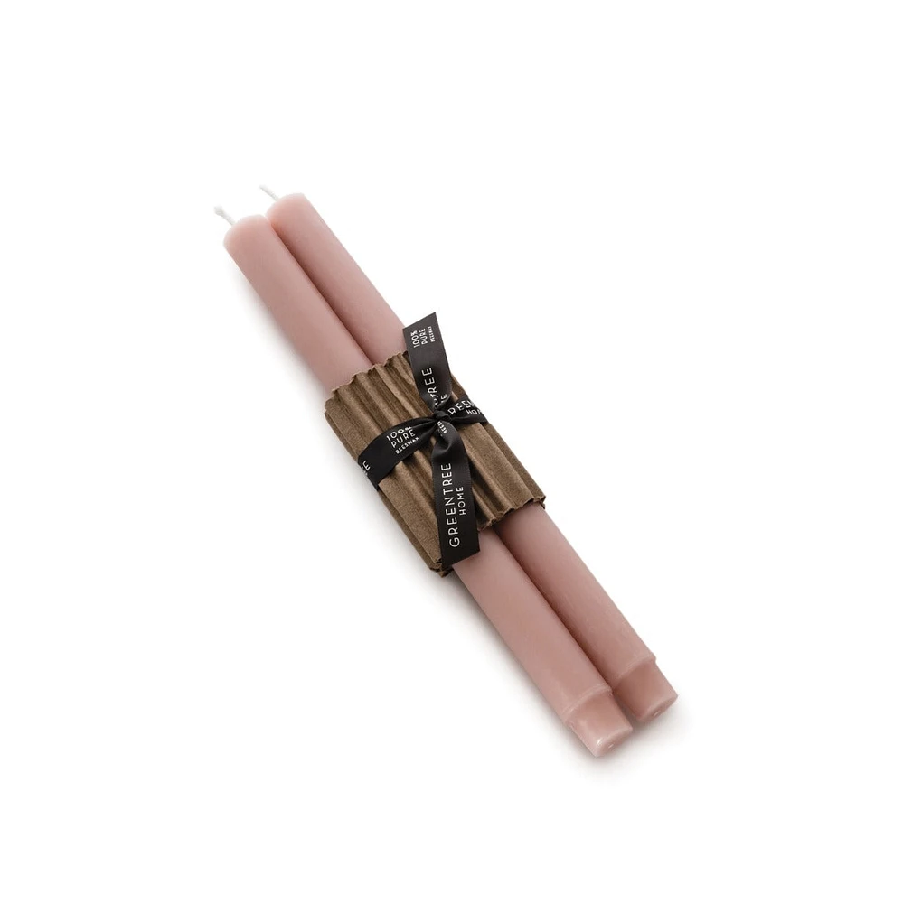 Blush Church Taper Candle Set - 12 Inch