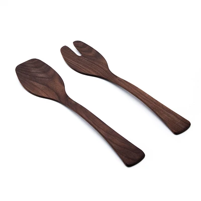 Andrew Pearce Black Walnut Wood Salad Servers