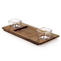 Dunmore Board + Glass Bowl Set — Black Walnut