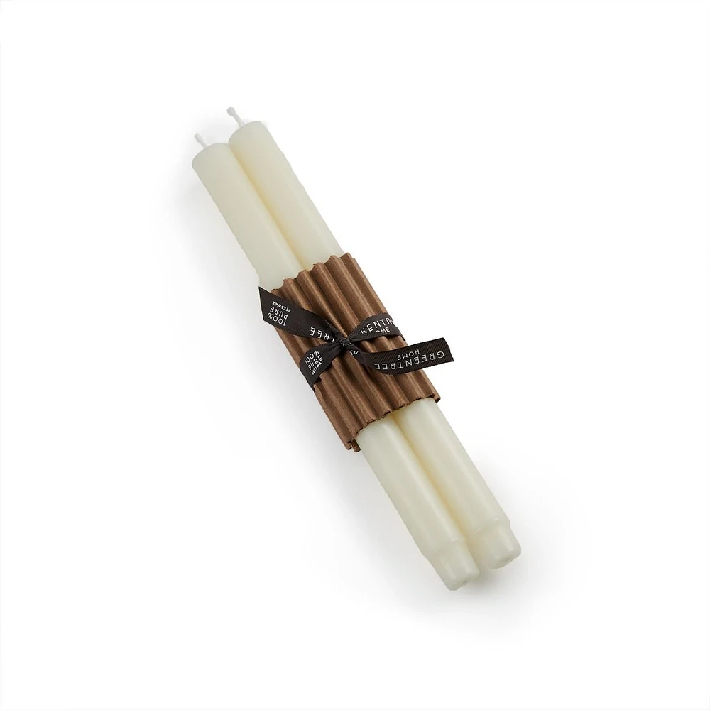 Church Taper Candle, 12" Set of 2 — Cream