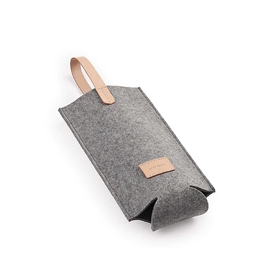 Felt Wine Carrier — Grey