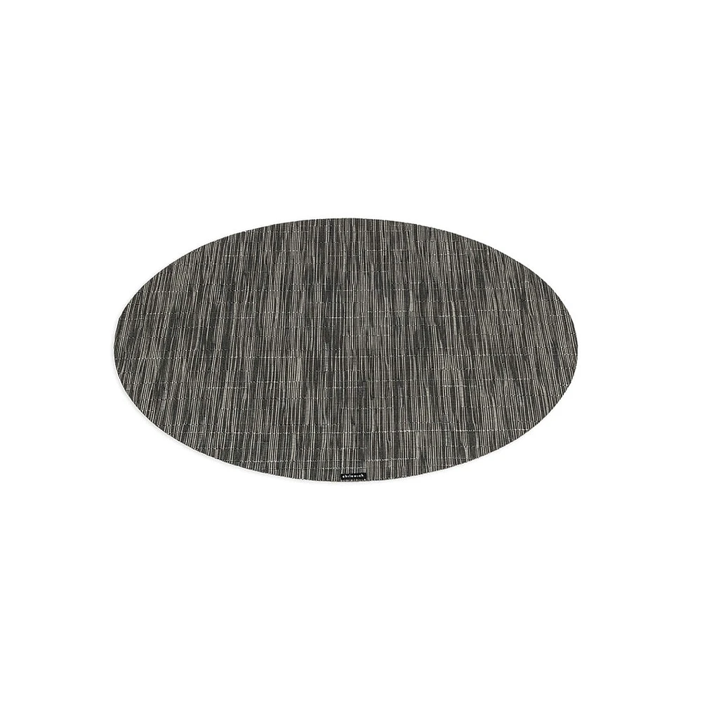 Grey Flannel Bamboo Oval Placemat