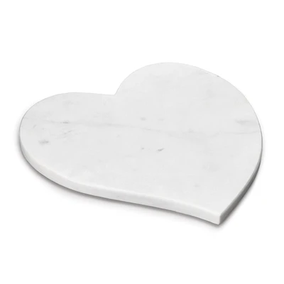 Heart Board — White Marble