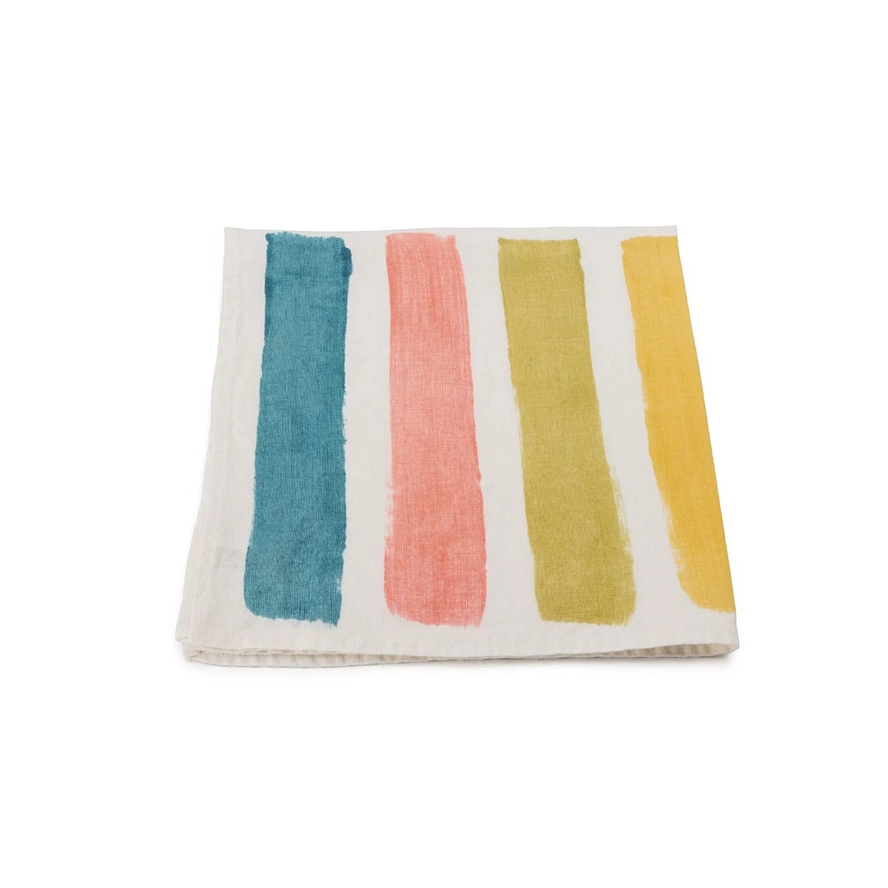 Spring Multi Stripe Linen Napkin - 18 Inch