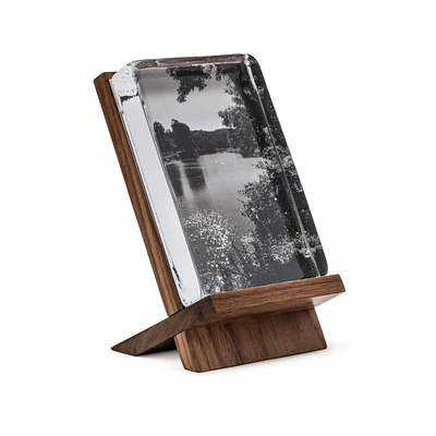 Woodbury Vertical Photo Block — Wood Base