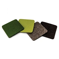 Square Felt Coasters, Set of 4 — Forest