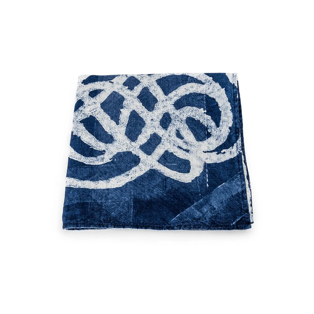 Linen Napkin, 18 Inch — Blue Waves