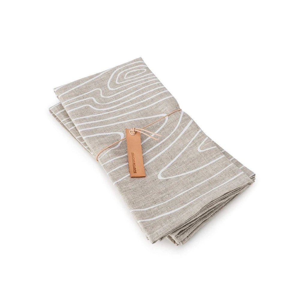 Linen Napkins, 18 Inch, Set of 2 — Woodgrain