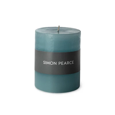 Pillar Candle, 3" x 4" — Aquamarine