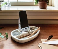 Woodbury Desk Caddy — White Marble