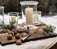 Live Edge Board + Glass Bowl Set — Black Walnut