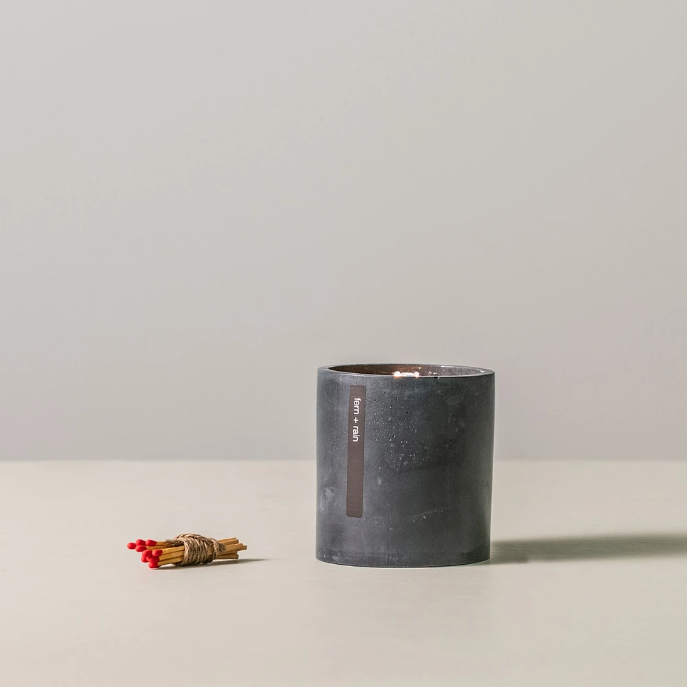 Harvest Moon Charcoal Concrete Candle