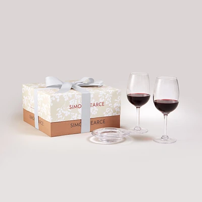 Woodstock Red Wine Glass & Coaster Gift Set ($225 Value)