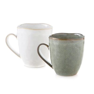 Burlington Cloud and Moss Glen Mugs, Set of 2