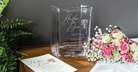 Engraved Weston Vase - L with Wedding Invitation