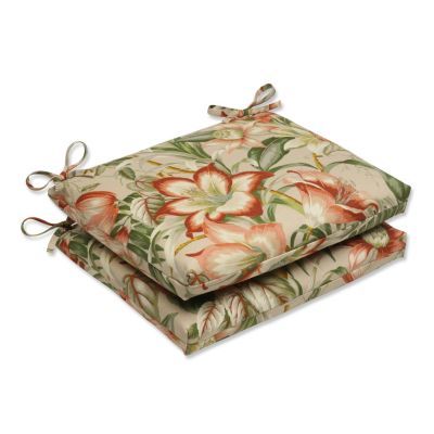 Botanical Glow Tiger Stripe Squared Corners Seat Cushion, Set of 2