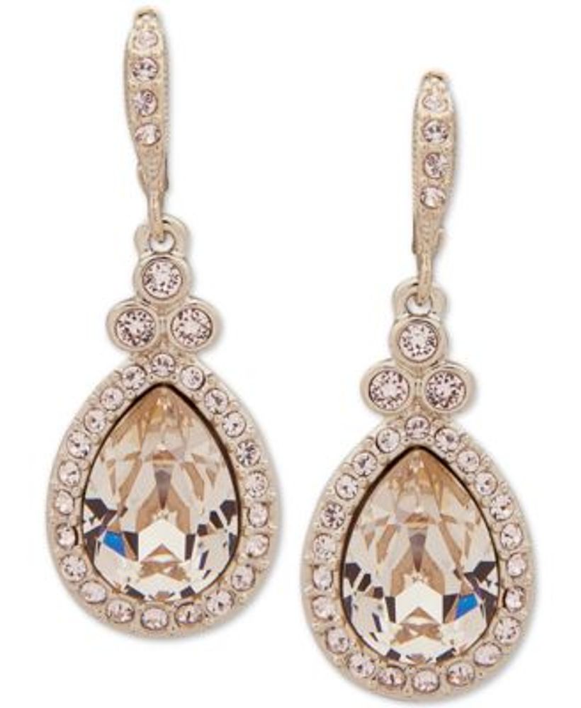 Givenchy Pavé & Colored Stone Drop Earrings | MainPlace Mall