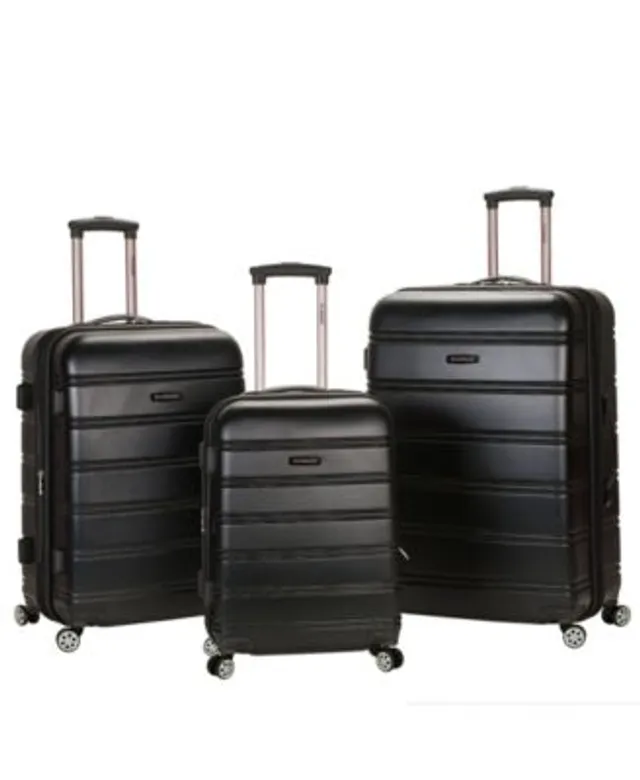 Rockland 3-Piece Yellow Polycarbonate Luggage Set