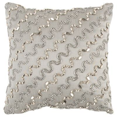 Striped Polyester Filled Decorative Pillow, 12" x 12"