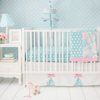 Pixie Baby in Aqua 3pc Crib Set