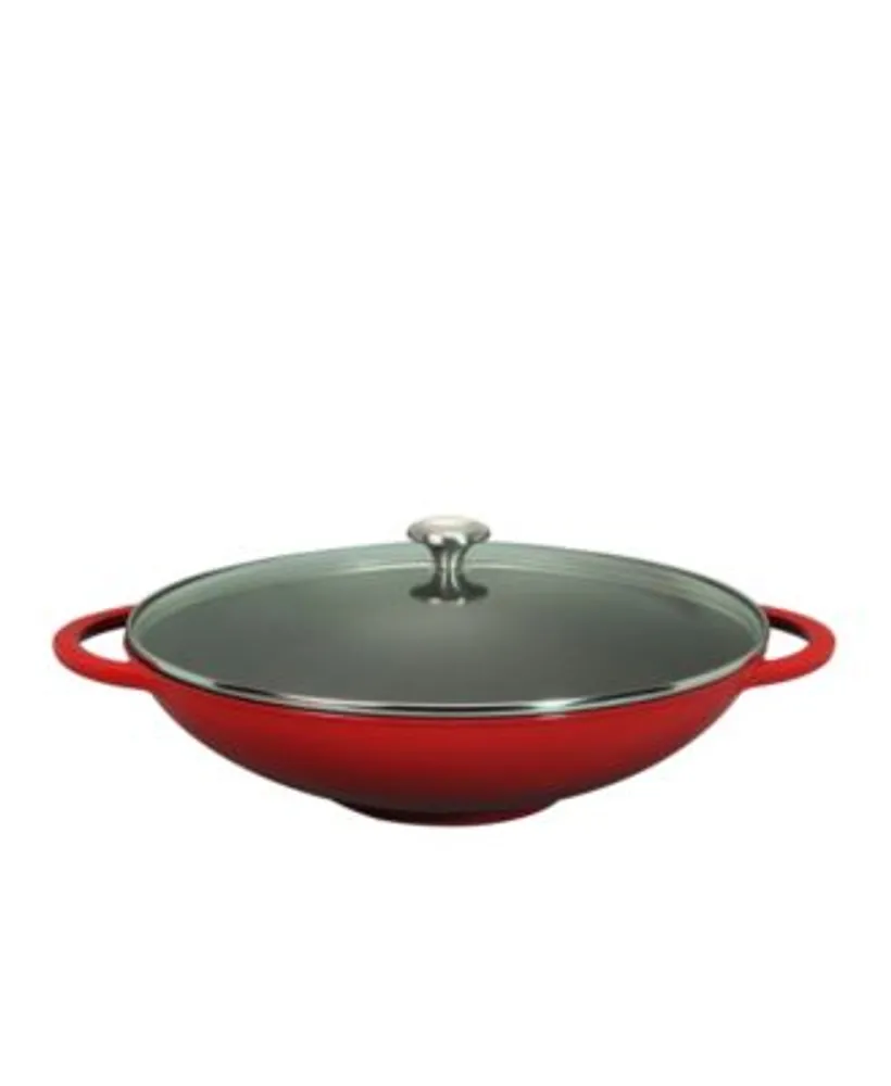 Chasseur French Enameled Cast Iron 11 Fry Pan with Cast Iron Handle and  Glass Lid