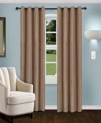 Linen Textured Blackout Curtain, Set of 2