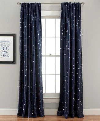 Star Print 52" x Blackout Curtain Set