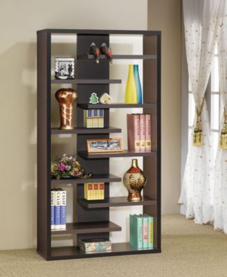 Haven Bookcase with 8 Staggered Shelves