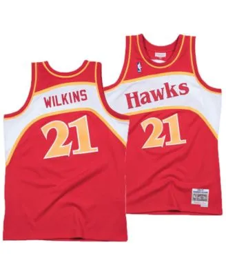 Dominique Wilkins Atlanta Hawks Mitchell & Ness Youth Hardwood Classics  King of the Court Player T-Shirt - Heathered Gray