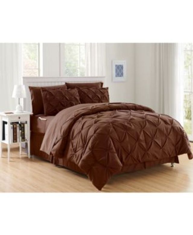 True North by Sleep Philosophy Addison Full/Queen Ivory Pintuck Sherpa Down Alternative Comforter Set