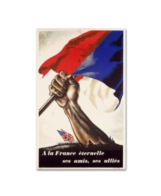 'Poster for Liberation of France' Canvas Art - 24" x 16"