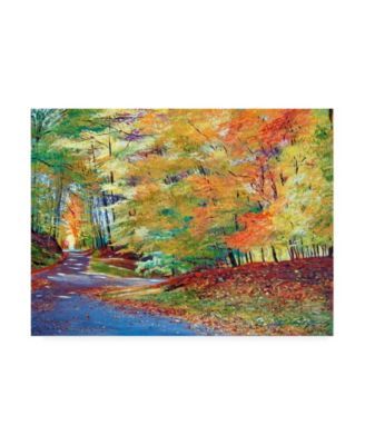 David Lloyd Glover Walking in Autumn Canvas Art