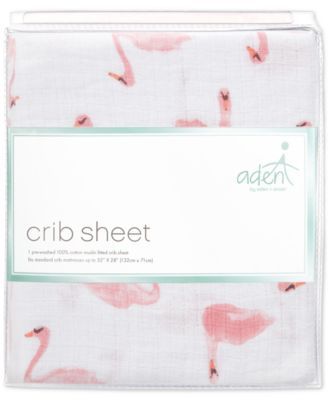 Baby Girls Briar Rose Printed Cotton Crib Sheet
